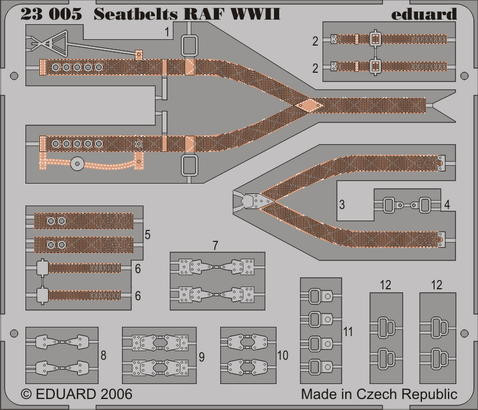 23005 Ремни безопасности RAF 2 мир. в. 1/24
