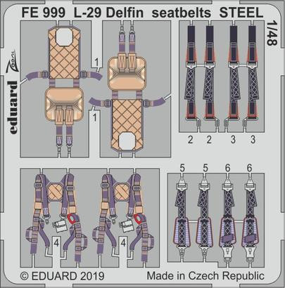 FE999 L-29 Delfin, стальные ремни 1/48