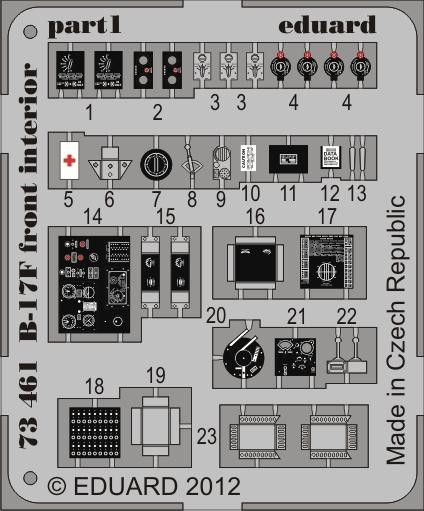 73461 B-17F front interior 1/72