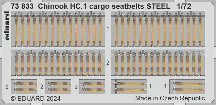73833 Chinook HC.1 ремені безпеки STEEL 1/72