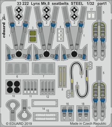 33222 Lynx Mk.8 стальные ремни 1/32