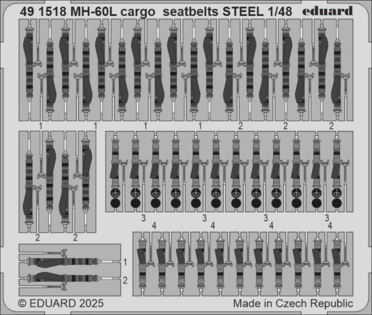 491518 MH-60L прив'язні ремені STEEL 1/48
