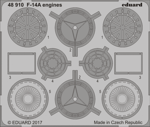48910 F-14A двигатели 1/48