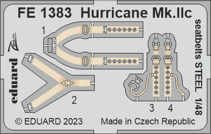 FE1383 Hurricane Mk.IIc привязні ремені STEEL 1/48