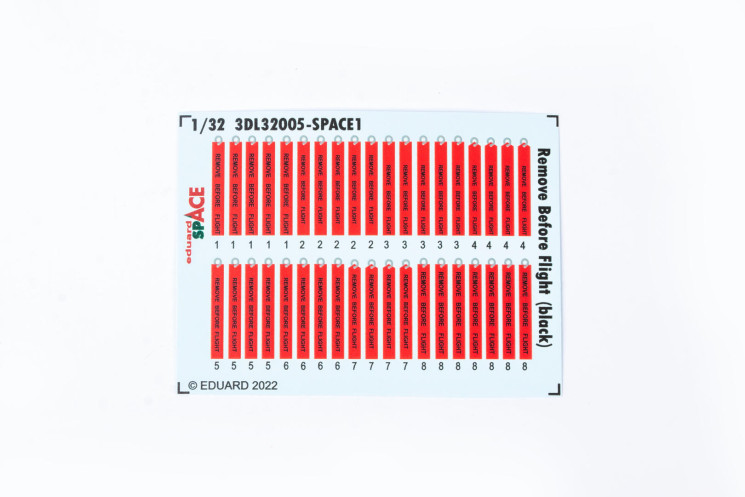 3DL32005 Декали Снять перед вылетом SPACE 1/32