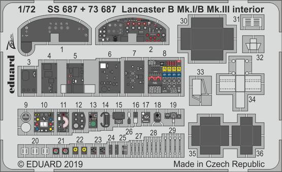 73687 Lancaster B Mk. I/B Mk. III интерьер 1/72