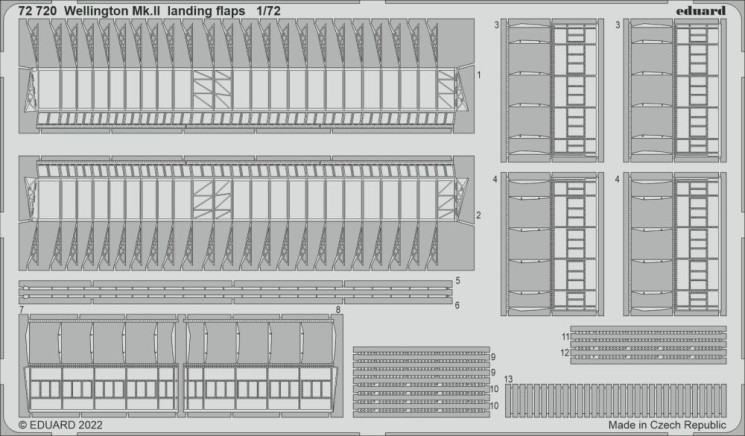 72720  Wellington Mk.II закрылки 1/72