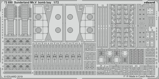 72690 Sunderland Mk. V бомболюк 1/72