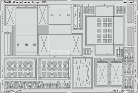 36429 Hummel ящики з боєприпасами 1/35