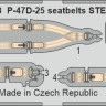 FE1408 P-47D-25 привязні ремені STEEL 1/48