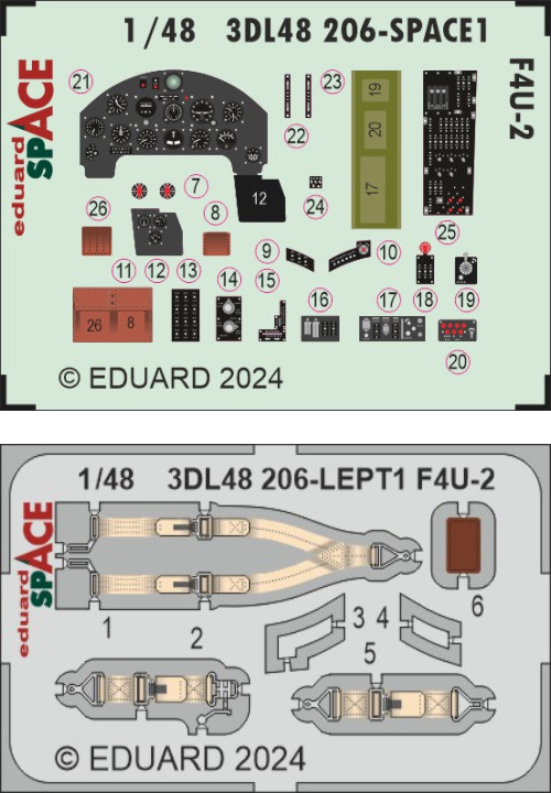 3DL48206 F4U-2 SPACE 1/48