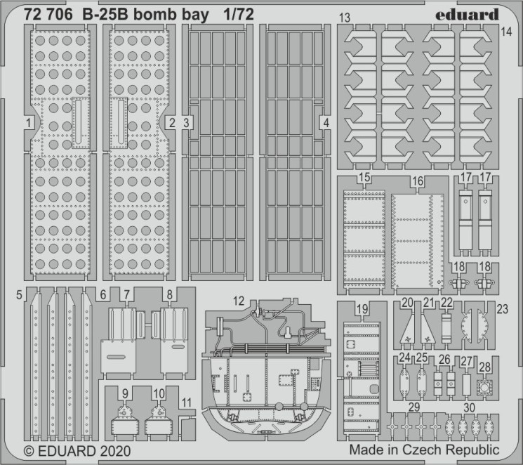72706 B-25B бомбовий відсік 1/72