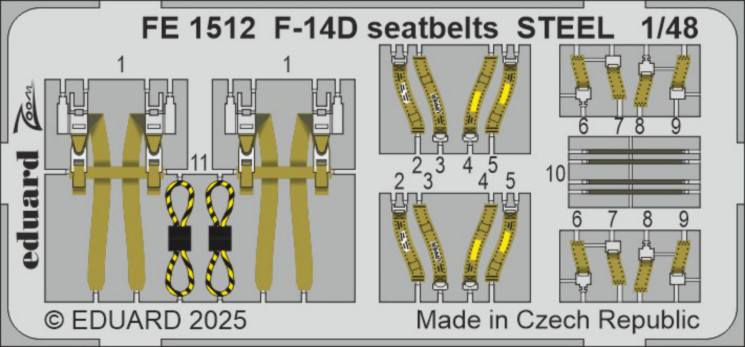 FE1512 F-14D прив'язні ремені STEEL 1/48