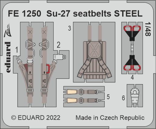 FE1250  Су-27 привязные ремни 1/48