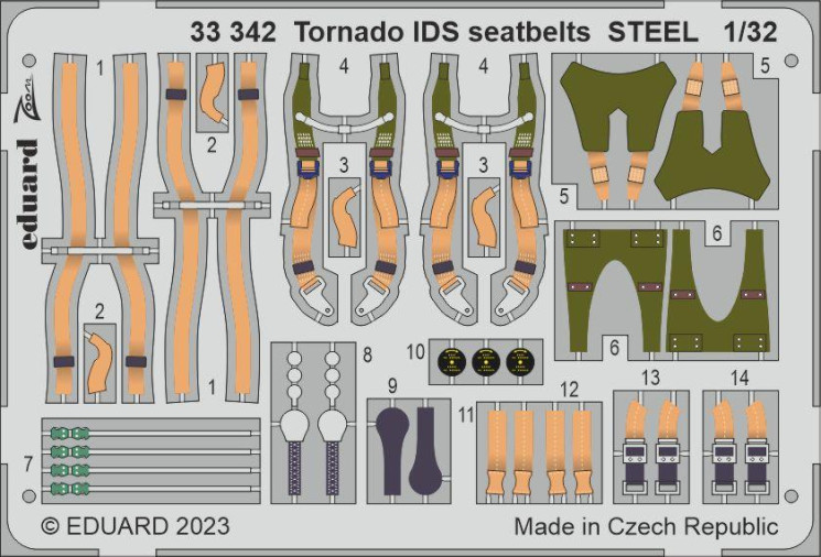 33342 Tornado IDS Привязні ремені STEEL 1/32