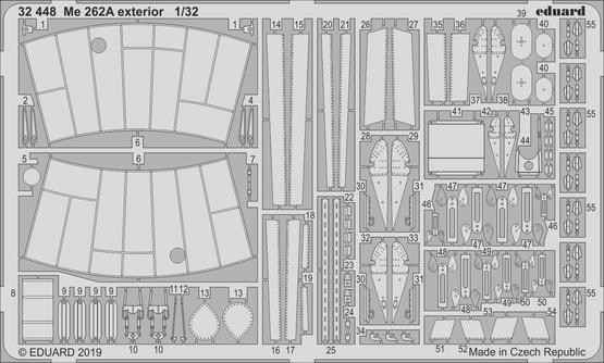 32448 Me 262A экстерьер 1/32