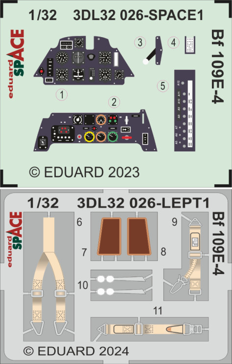 3DL32026 Bf 109E-4 SPACE 1/32