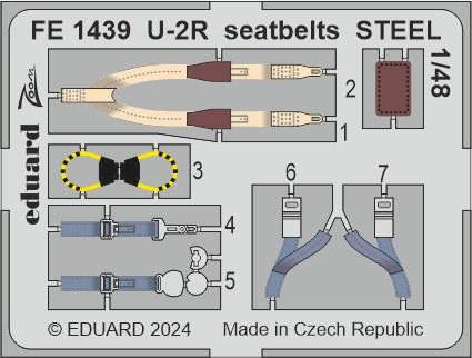 FE1439 U-2R привязні ремені STEEL 1/48