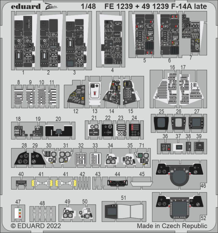 491239  F-14A поздняя версия интерьер 1/48