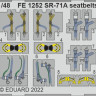 FE1252  SR-71A привязные ремни 1/48