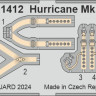 FE1412 Hurricane Mk.IIc привязні ремені STEEL 1/48