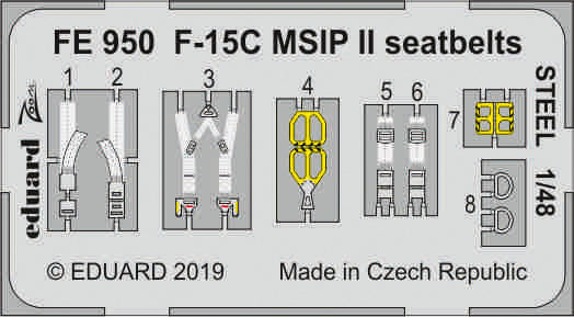 FE950 F-15C MSIP II стальные ремни 1/48