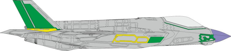 CX654 Маски F-35A RAM панелі ранні 1/72