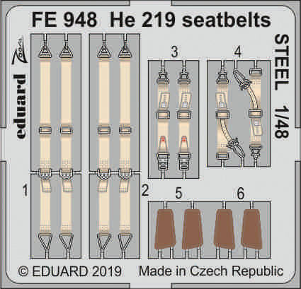 FE948 He 219 стальные ремни 1/48