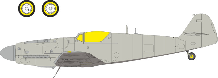 EX1158 Маски S-199 bubble canopy TFace 1/48