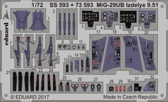 73593 МиГ-29УБ Изделие 9.51 1/72