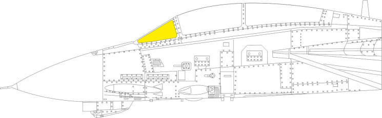 EX988 Маски F-14B лобове скло TFace 1/48
