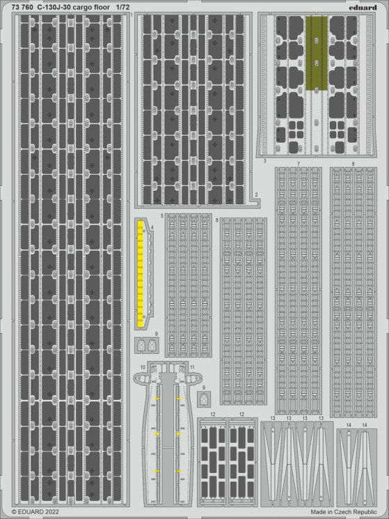73760  C-130J-30 пол грузового отсека 1/72