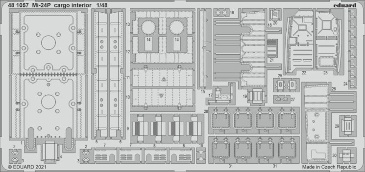 481057  Ми-24П cargo интерьер 1/48
