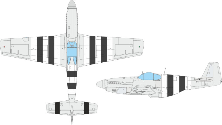EX1119 Маски P-51B/C Смуги дня -Д 1/48