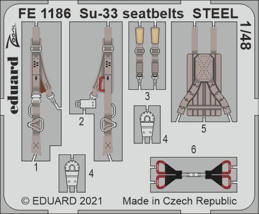 FE1186  Су-33 привязные ремни 1/48