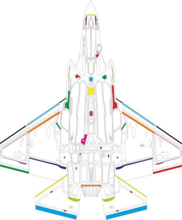 EX1098 Маски F-35C RAM панелі 1/48