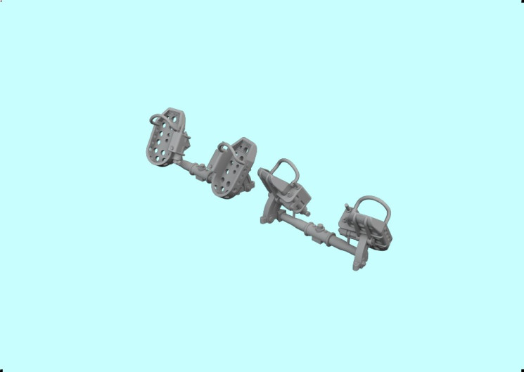 648874 Bf 109E педалі керма управління пізні 1/48