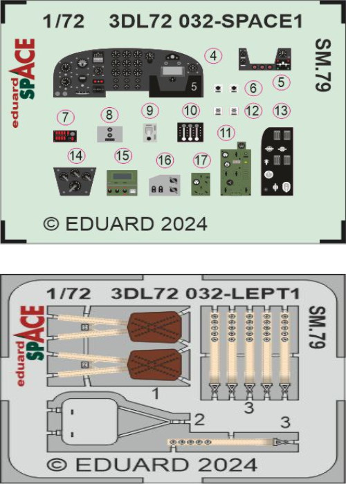 3DL72032 SM.79 SPACE 1/72