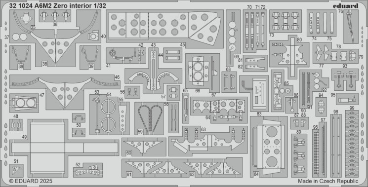 321024 A6M2 Zero інтерєр 1/32