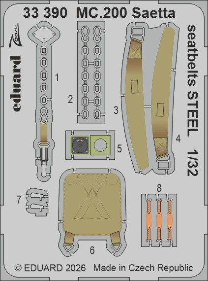 33390 MC.200 Saetta ремені STEEL