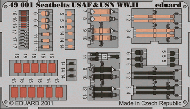 49001 Ремни безопасности USAF & USN 2 мир. в. 1/48