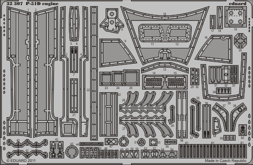 32307 P-51D двигатель 1/32