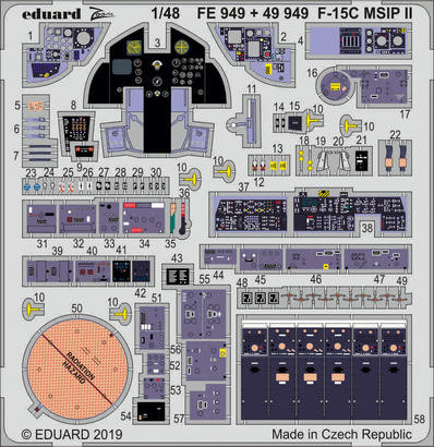 49949 F-15C MSIP II интерьер 1/48