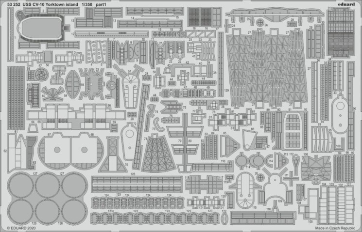 53252  USS CV-10 Yorktown island 1/350