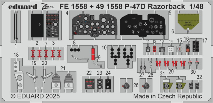 FE1558 P-47D Razorback 1/48