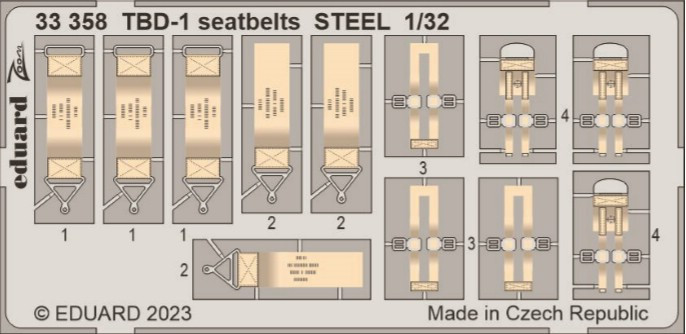 33358 TBD-1 привязні ремені  STEEL 1/32