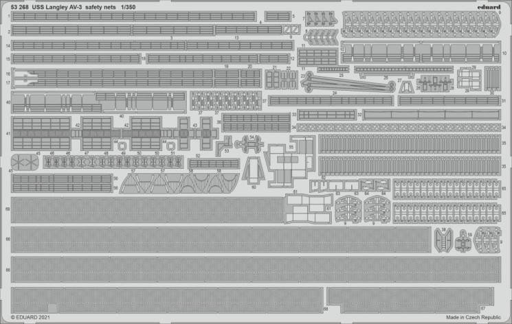 53268  USS Langley AV-3 спасательные сети 1/350