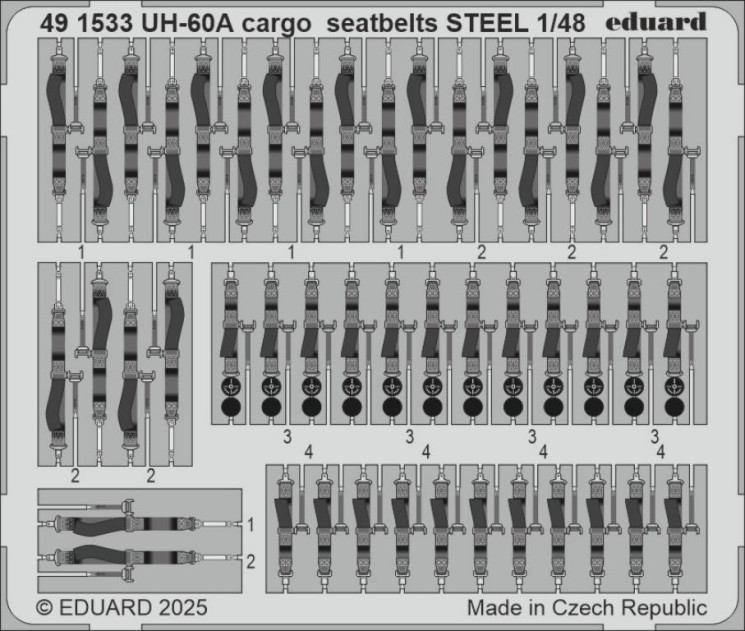 491533 UH-60A прив'язні ремені для вантажного салону STEEL 1/48