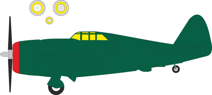 EX1144 Маски  P-47D Razorback TFace 1/48
