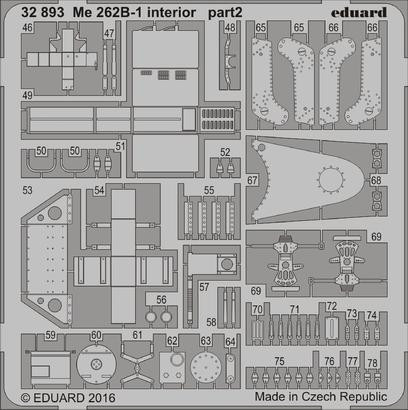 32893 Me 262B-1 интерьер 1/32